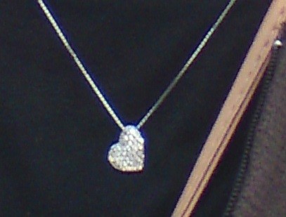 Perdu collier en argent avec pendentif coeur