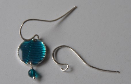 Boucle d'oreille bleue/turquoise