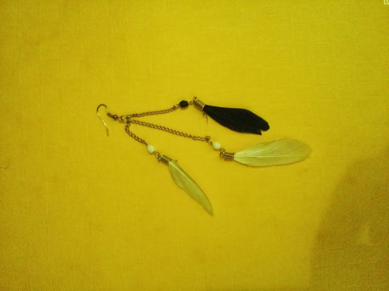 Boucle d'oreille plumes
