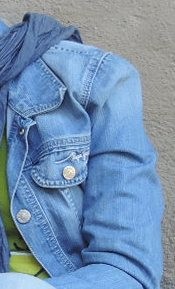 Veste en jean avec foulard, marque "Pepe Jeans"
