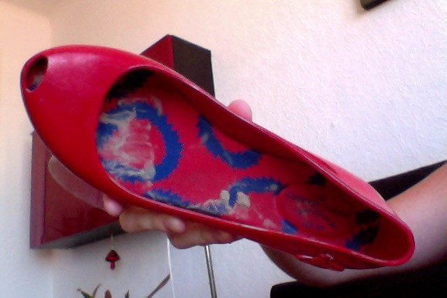 Ballerine gauche rouge