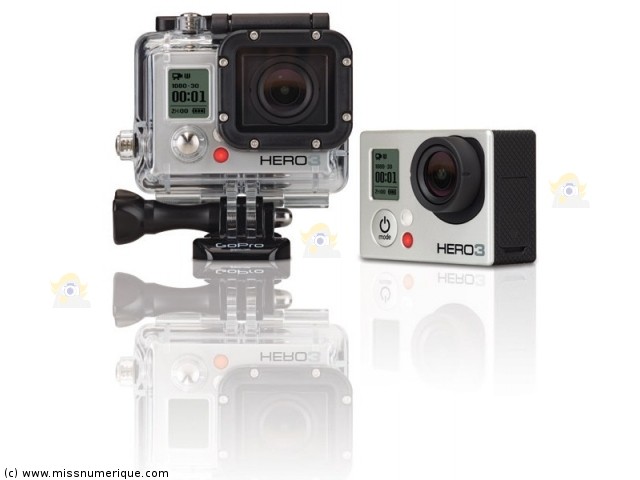 Perdu camera Go Pro hero 3+ Silver edition avec ecran LCD