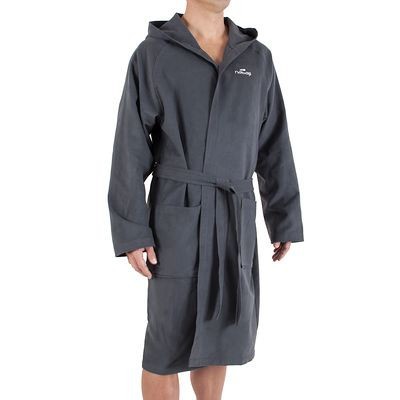 Peignoir gris microfibre
