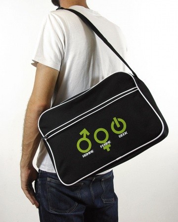 Sac bandoulière noir papier portable +autre