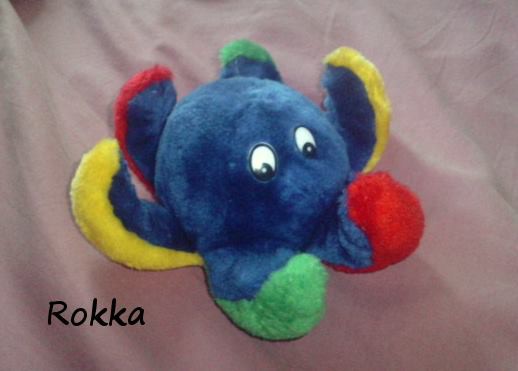 peluche pieuvre bleue