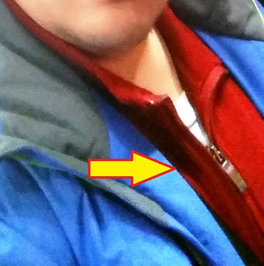 Veste rouge à Paris