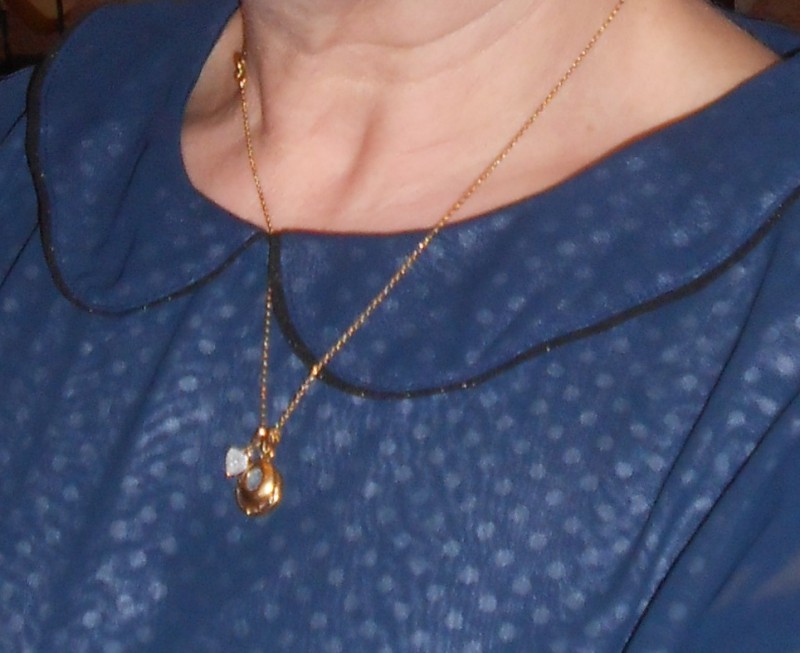 Chaîne en or avec 3 pendentifs