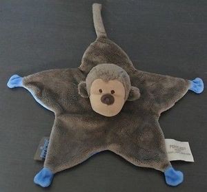 Perdu doudou singe bleu et marron marque Pericles à Annecy