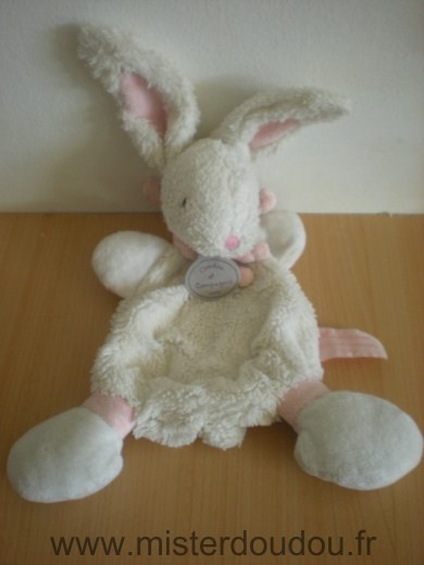 doudou lapin blanc et rose
