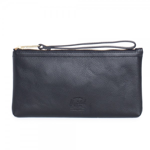 Perdu Pochette noire avec une lanière.