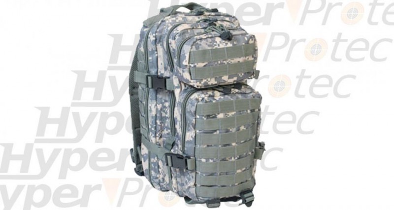 Perdu/volé Sac à dos type militaire camouflé gris