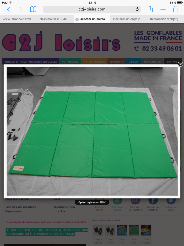 Perdu tapis de lutte Sumo