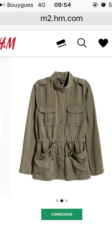 Veste kaki femme marque divided h&m