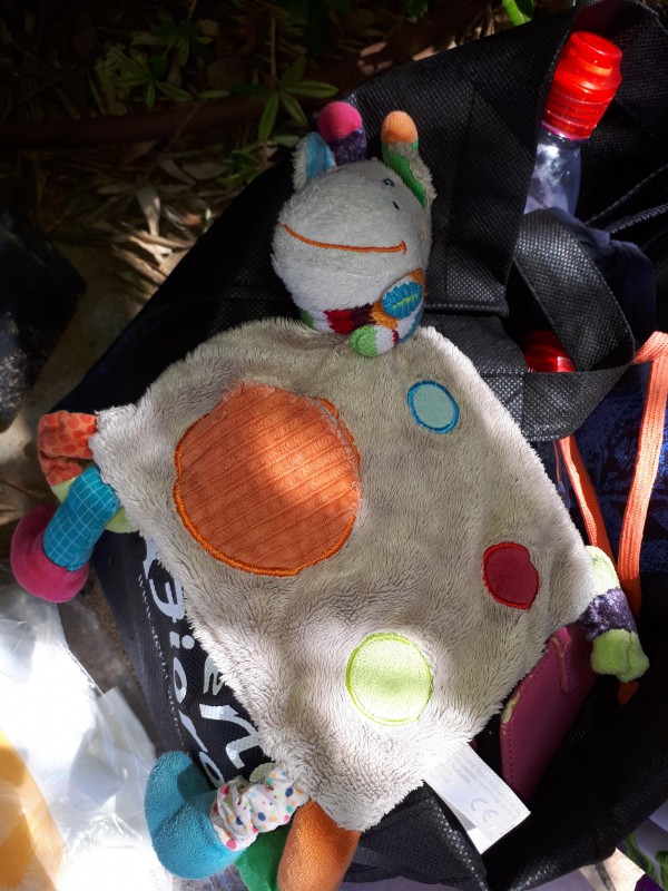 TROUVÉ Doudou girafe