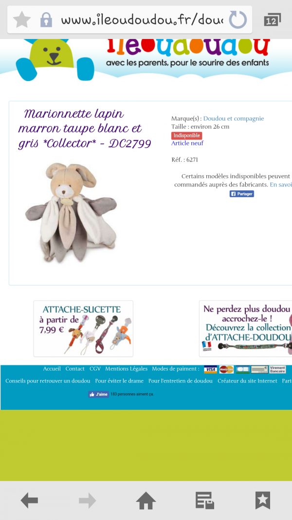 marionnettes lapin de doudou et compagnie