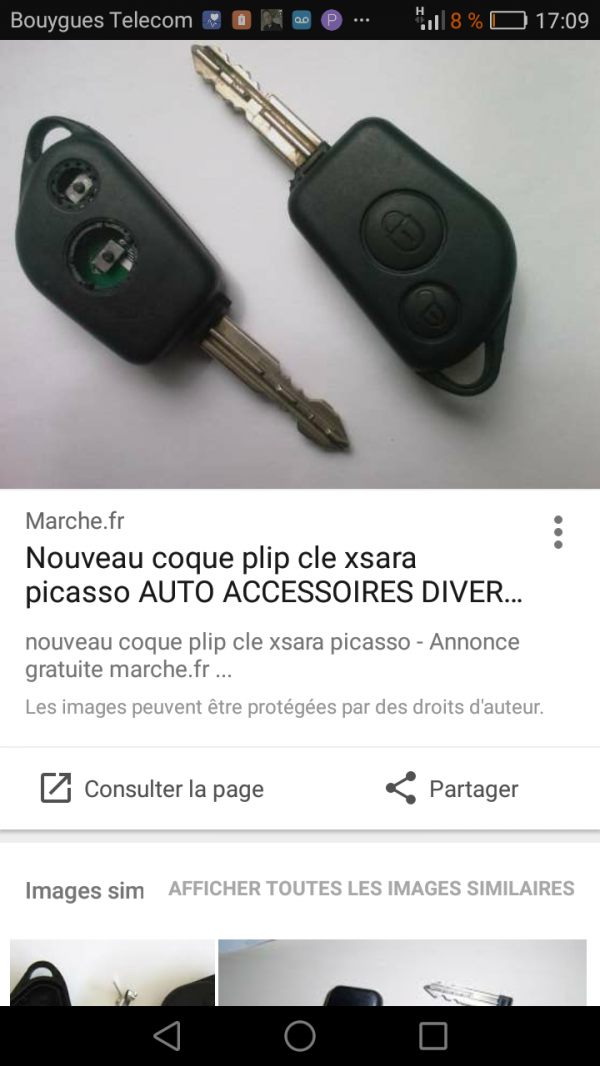Clef Picasso sans bouton