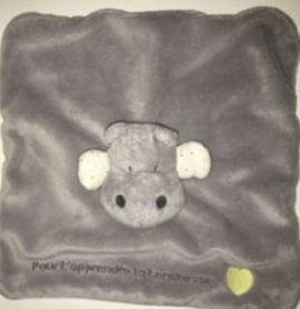 Doudou hippopotame gris