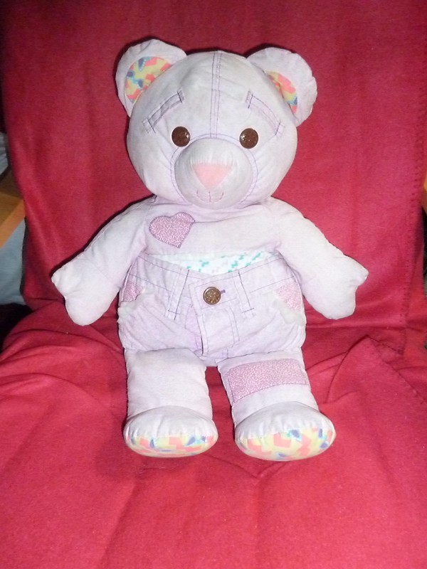 Trouvé doudou ours rose