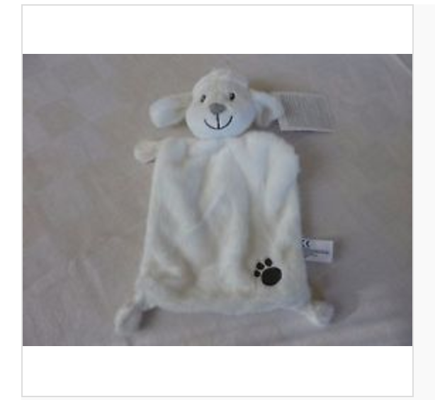 PERDU DOUDOU BLANC MOUTON PLAT NICOTOY C&A A AIGUES MORTES CENTRE