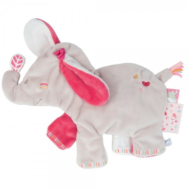 Perdu Doudou Noukies Éléphant gris et Rose Ramatuelle