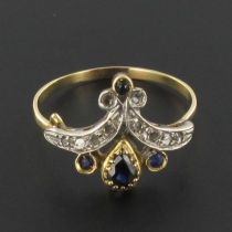 Bague duchesse saphir