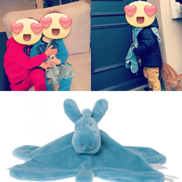 Doudou perdu noukies bleu turquoise