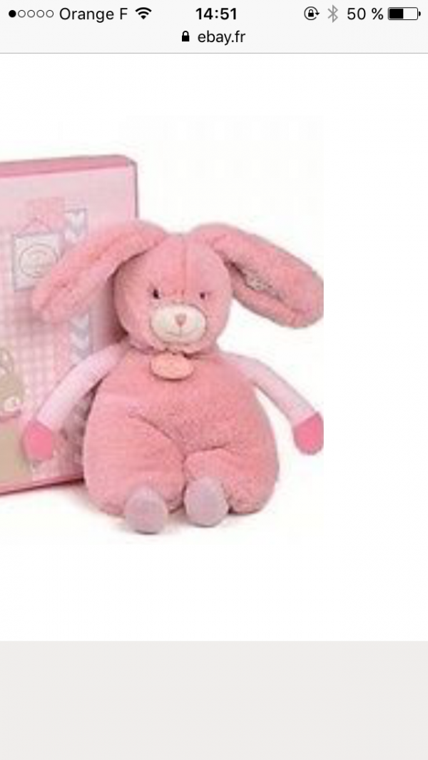 DOUDOU lapin rose