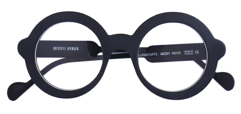 Lunettes de vue, monture ronde et noire, LE BOUSCAT