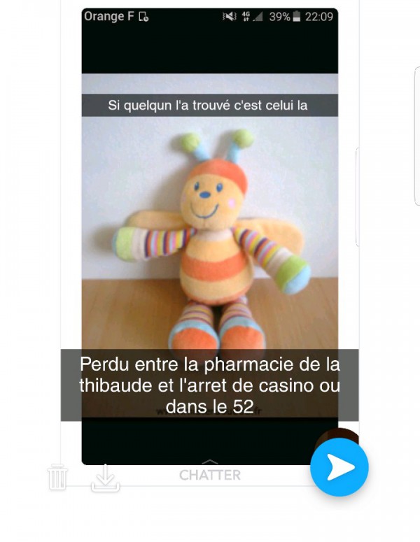 Perdu doudou à Vaulx en Velin