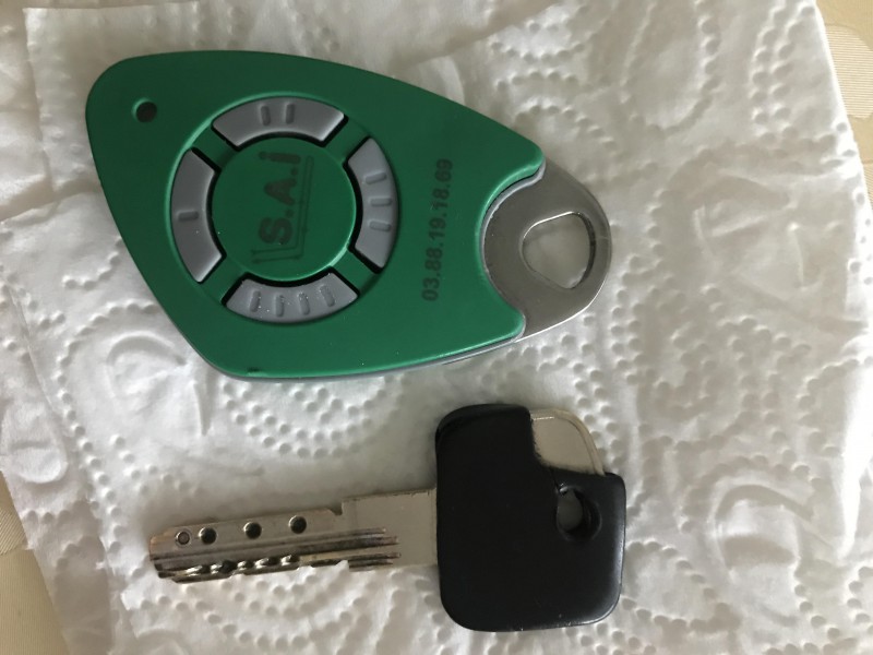 j'ai perdu petit trousseau de clés avec badge verte