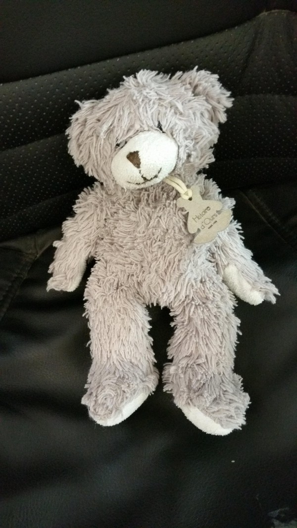 trouvé Doudou ours gris histoire d'ours à carquefou