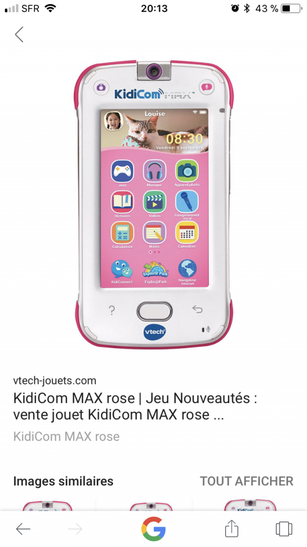 Perdu kidicom Max conforama troyes vers 17h15