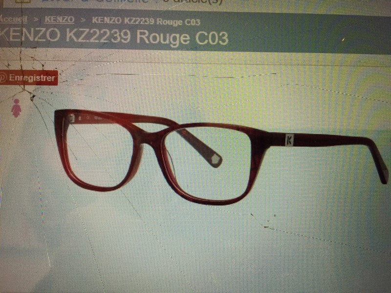 Perdu lunettes de vue - marque KENZO - couleur rouge