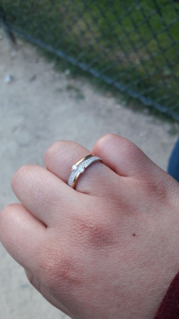 Bague fiançailles or blanc