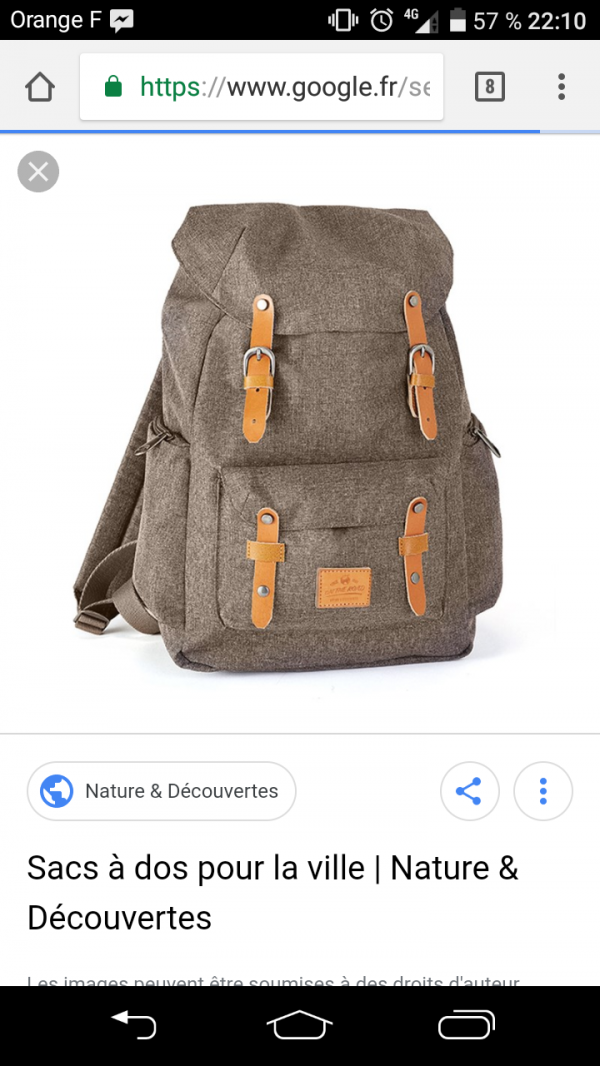 Sac a dos gris