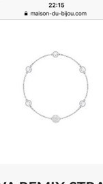 Perdu bracelet en argent aimanté swarovski, angers