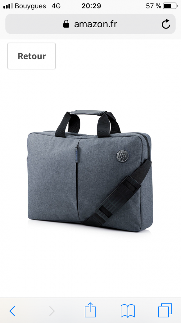 Ordinateur portable Toshiba sacoche grise et noire