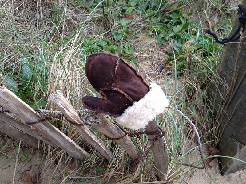 moufle enfant en peau d’agneau retourné (Fort bloqué)