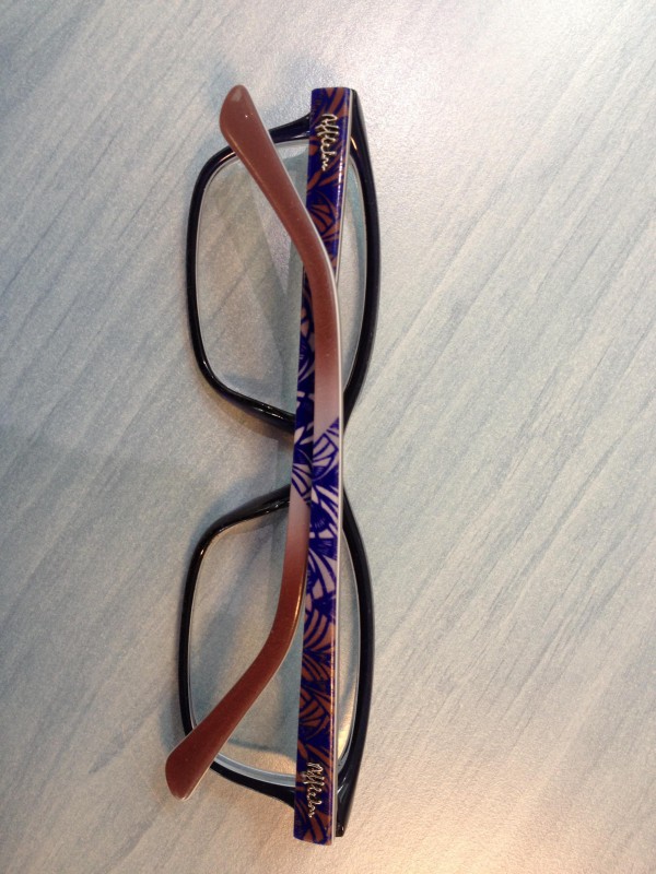 lunettes de vue femme Affelou bleu/marron Fort bloqué)