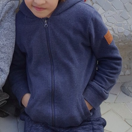 Sweat bleu à capuche enfant H&M