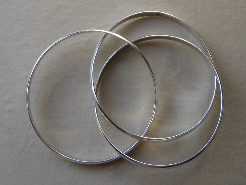 Bracelet argent 3 anneaux