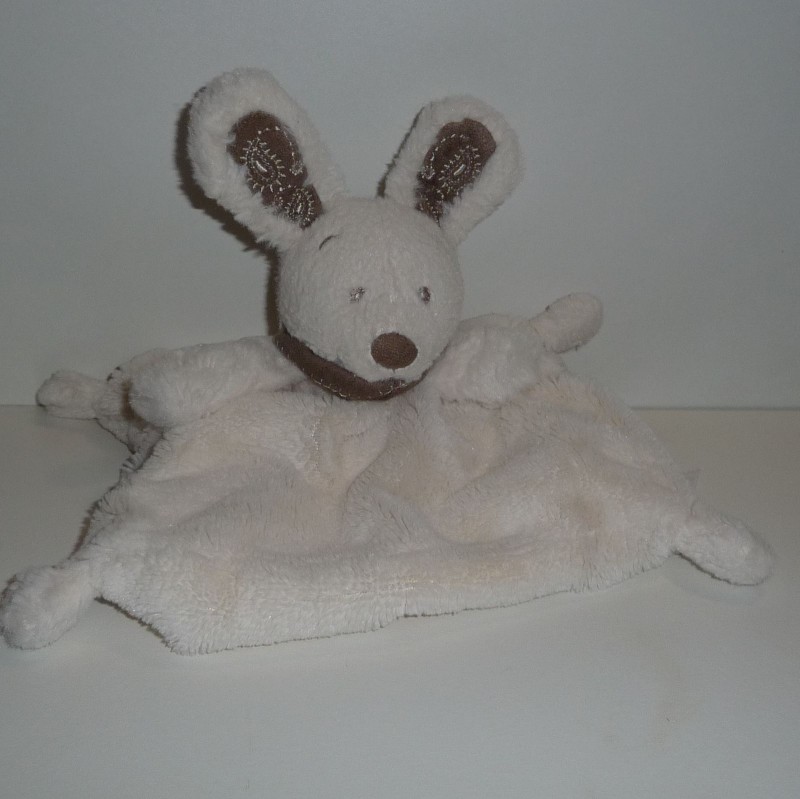 Doudou Nicotoy lapin crème perdu à La Ferté Imbault (41).