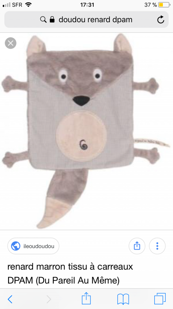 Doudou renard DPAM