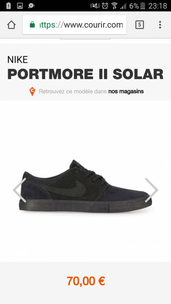 Perdu chaussures nike a nancy