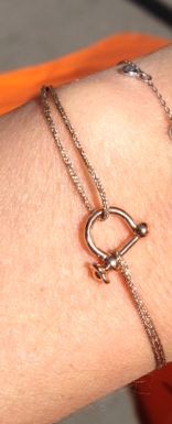 Bracelet cordon et or rose Guérin