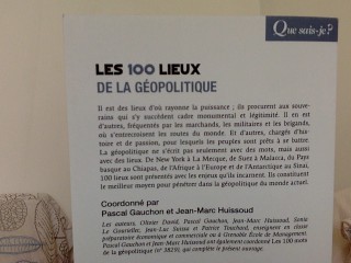 Livre trouvé dans le RER - Les 100 lieux de la géopolitique, Pascal Gauchon, Jean-Marc Huissoud