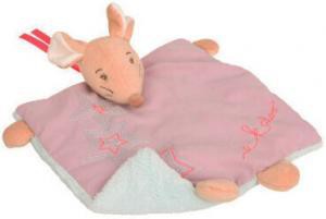 Perdu doudou souris violet clair 22 janvier 2018 étiquette verte thermocollé