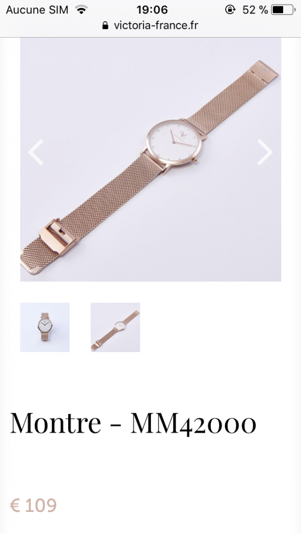 Montre VICTORIA entre Bron et Chassieu