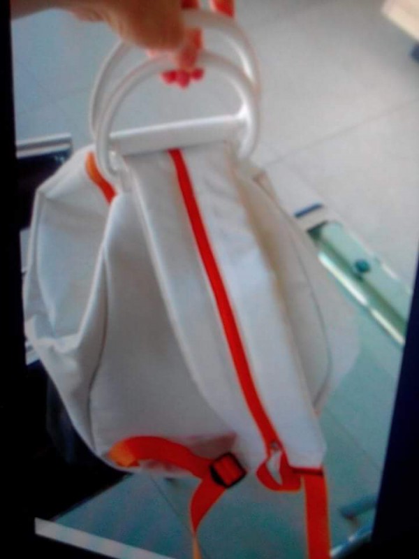 Perdu Sac à langer blanc et orange