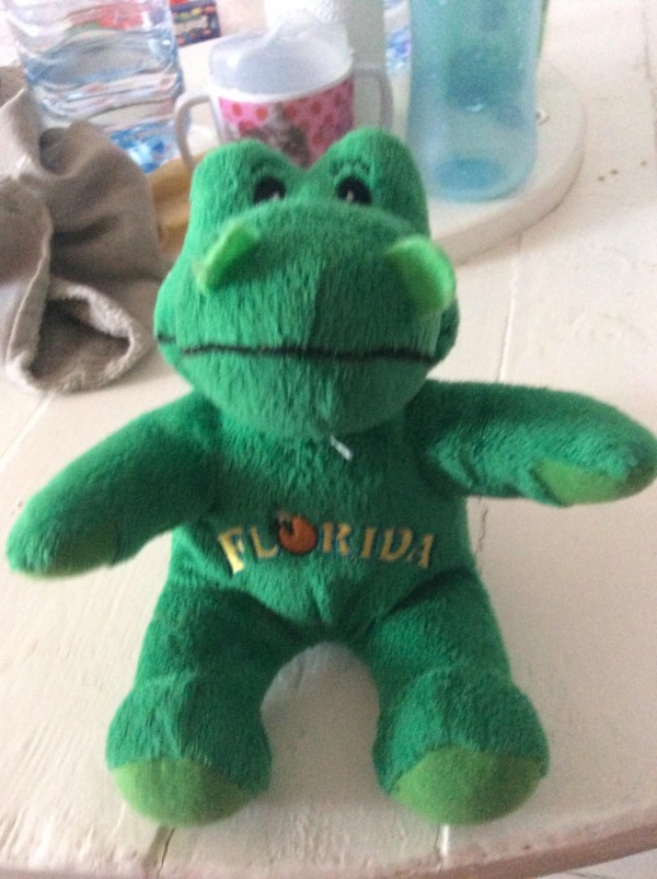 Doudou crocodile vert florida